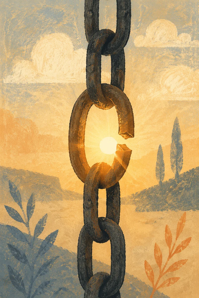 Broken Chains in Golden Freedom Light