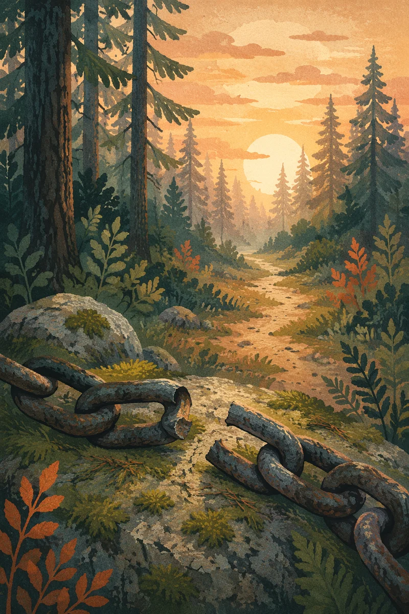 Broken Chains on Evergreen Forest Path
