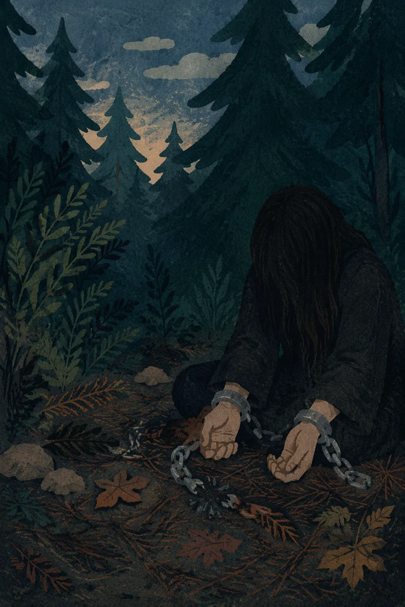 Broken Chains Freedom in Evergreen Forest