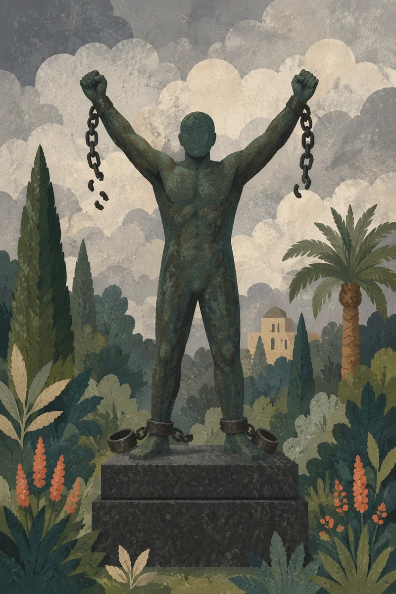 Broken Chains Freedom in Evergreen Garden