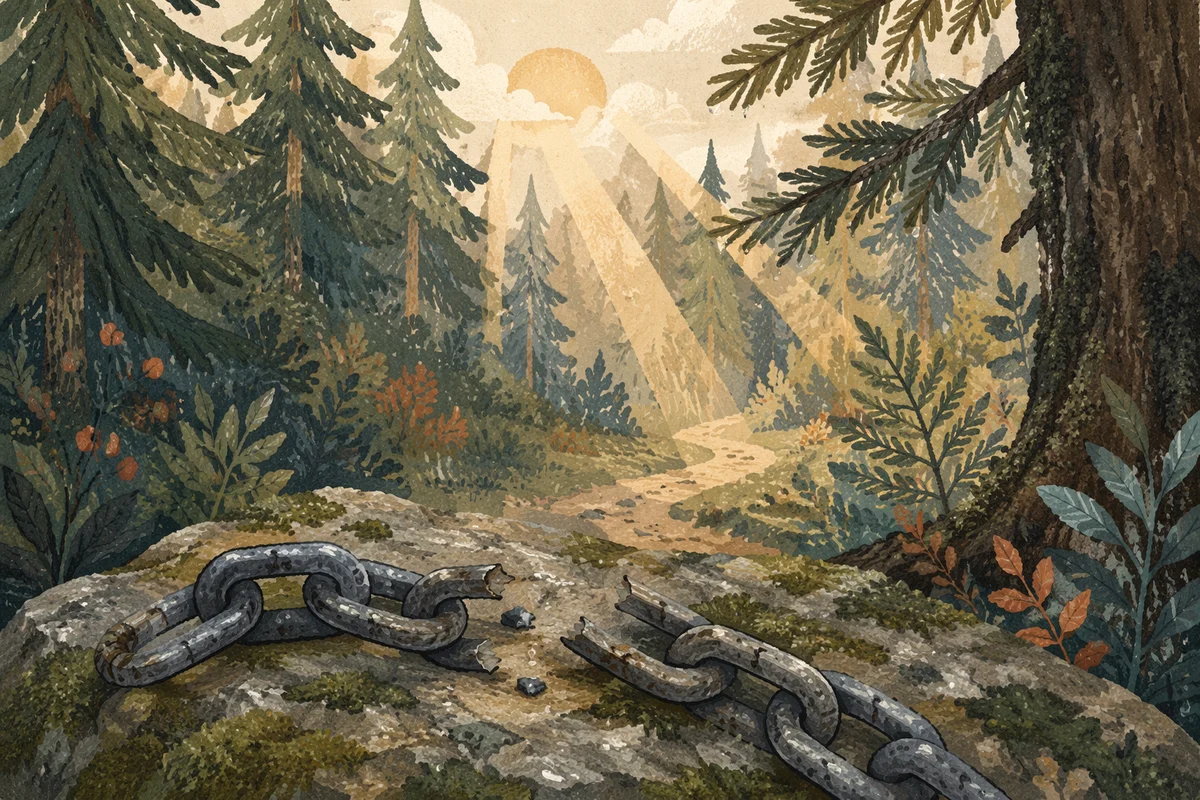 Broken Chains in Evergreen Morning Light