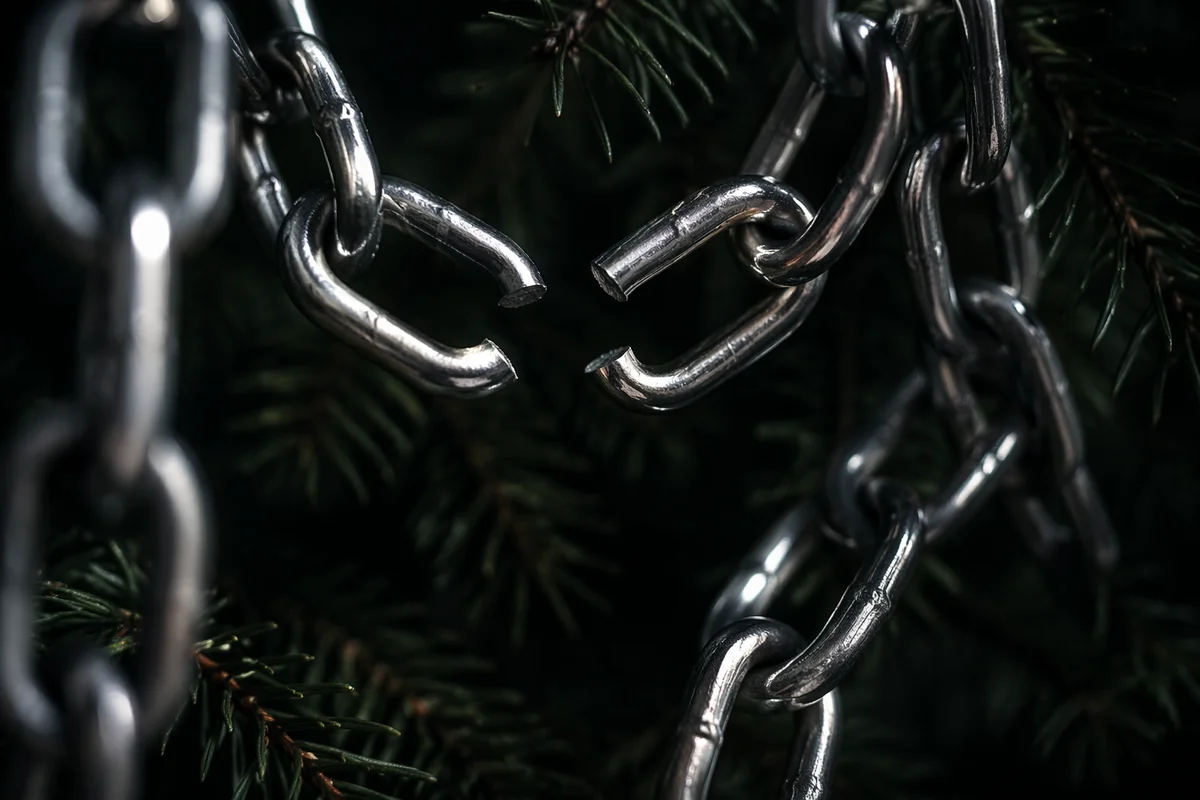 Broken Chain of Freedom in Evergreen Light
