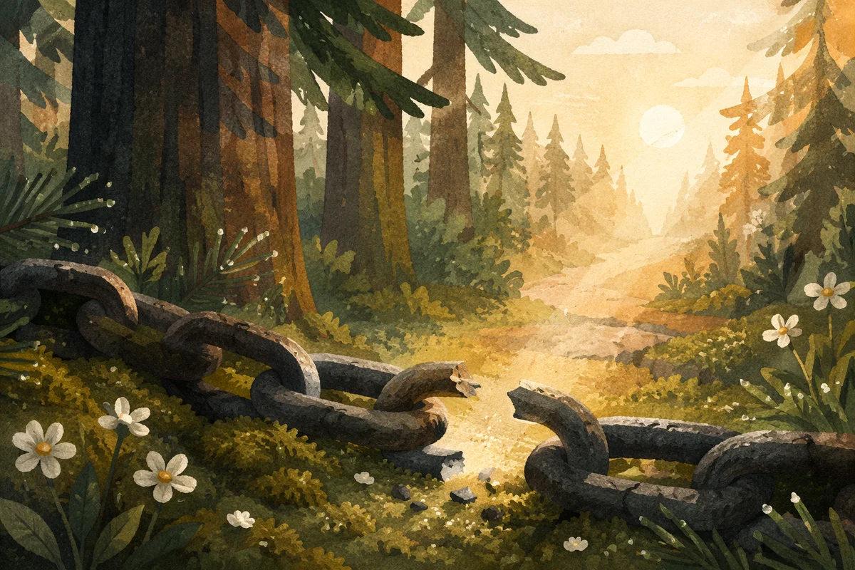 Broken Chains on Evergreen Forest Path
