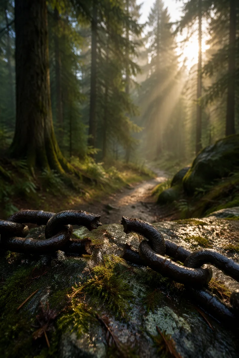 Broken Chains on Evergreen Forest Path