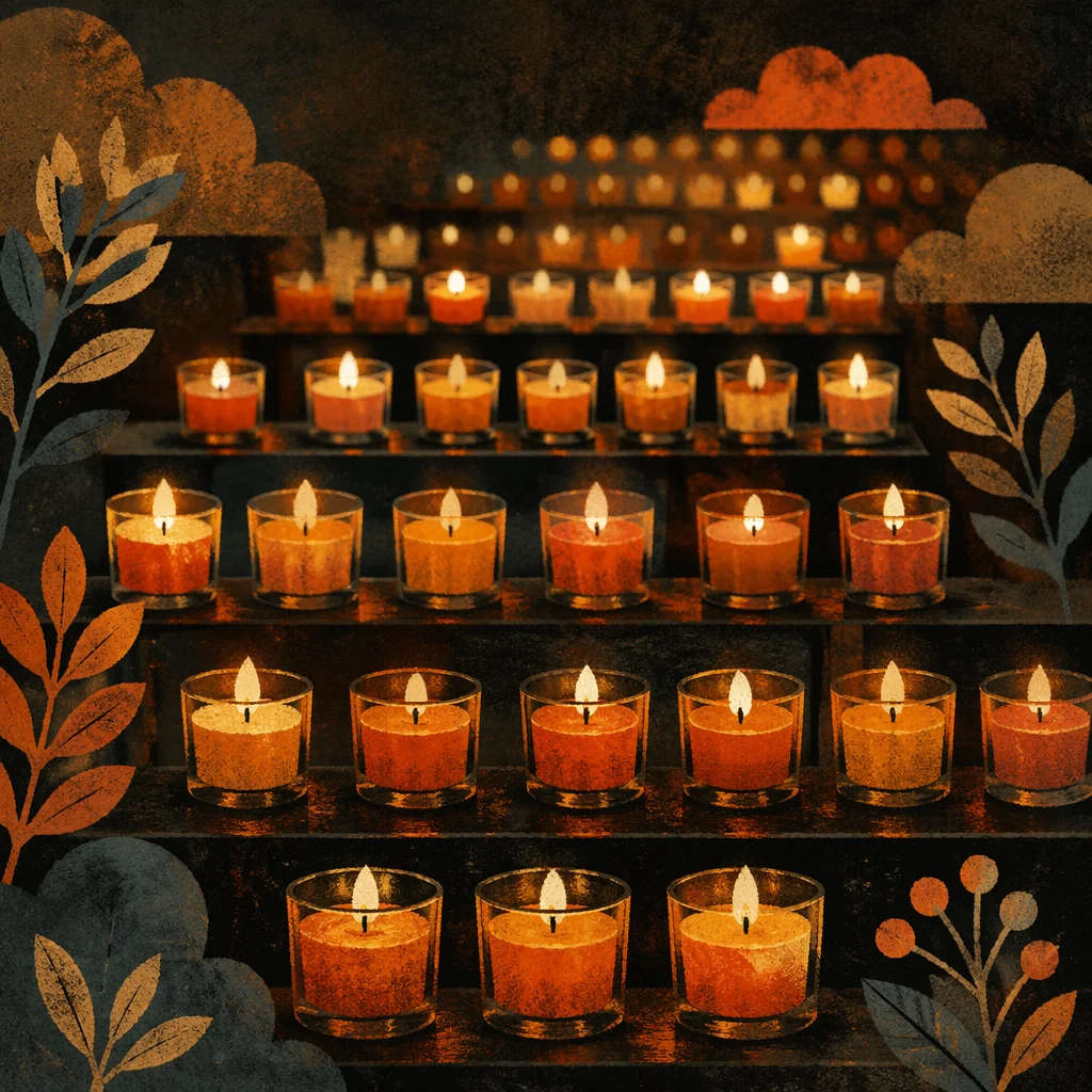 Burning Votive Candles for Quiet Faith