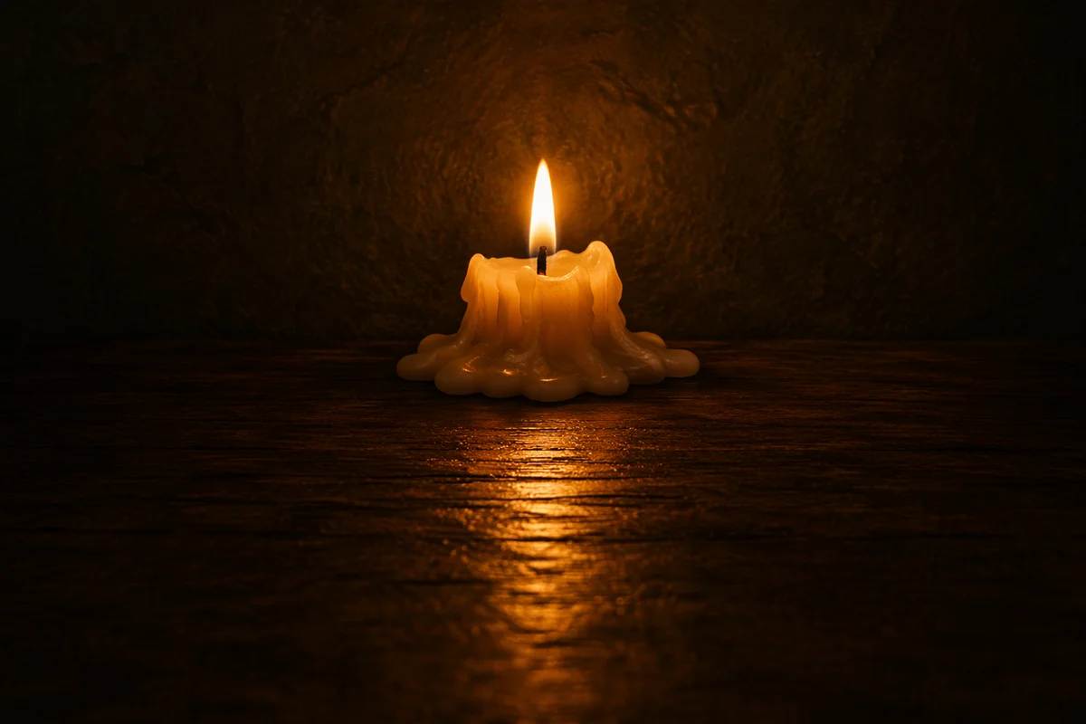 Burning Candle of Quiet Faith