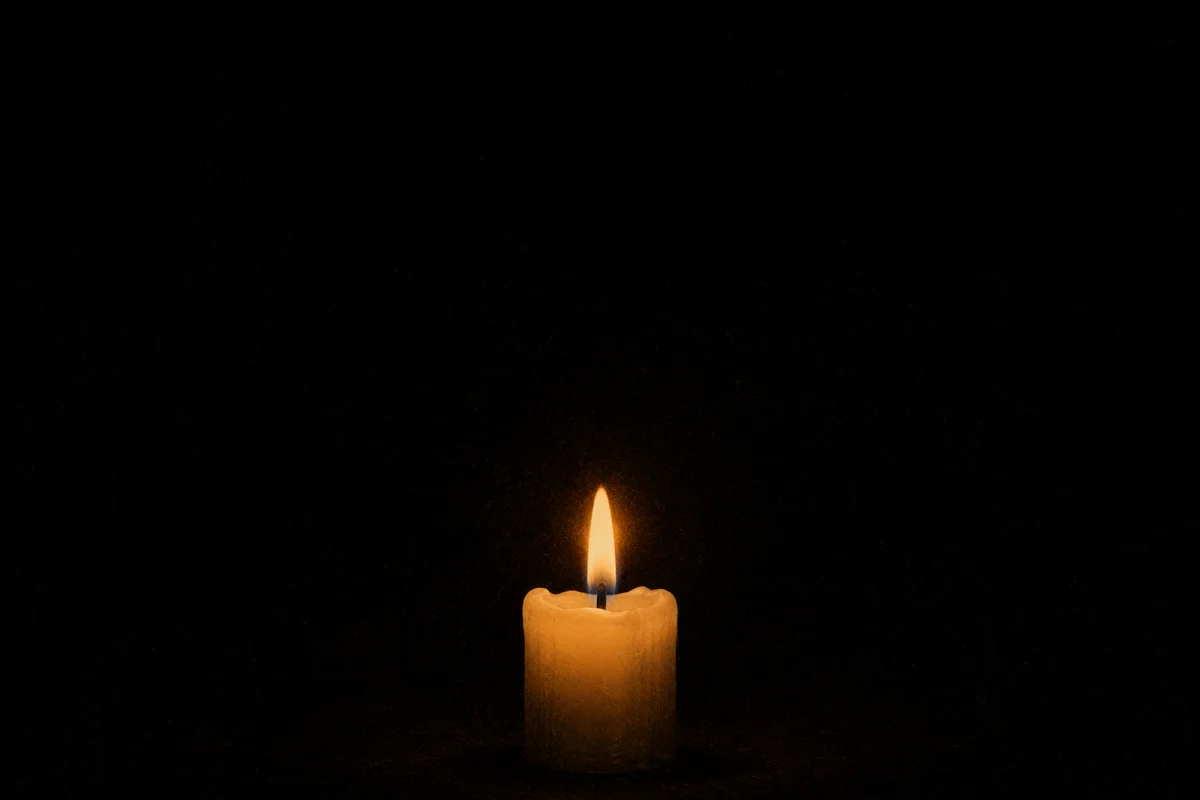 Burning Candle of Quiet Faith