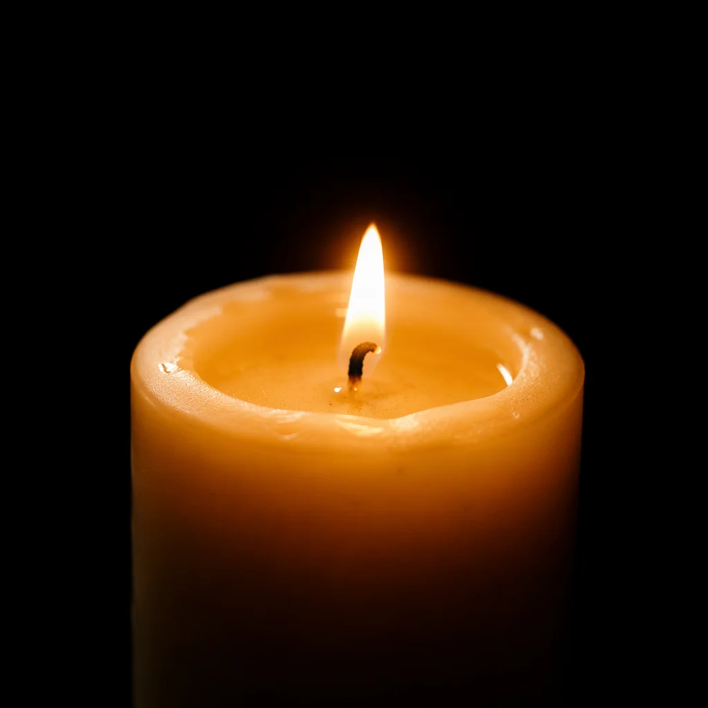 Burning Candle of Quiet Faith