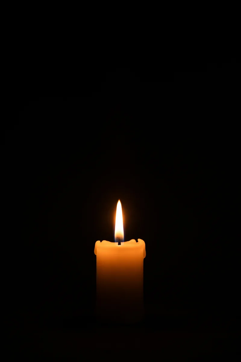 Burning Candle of Quiet Faith