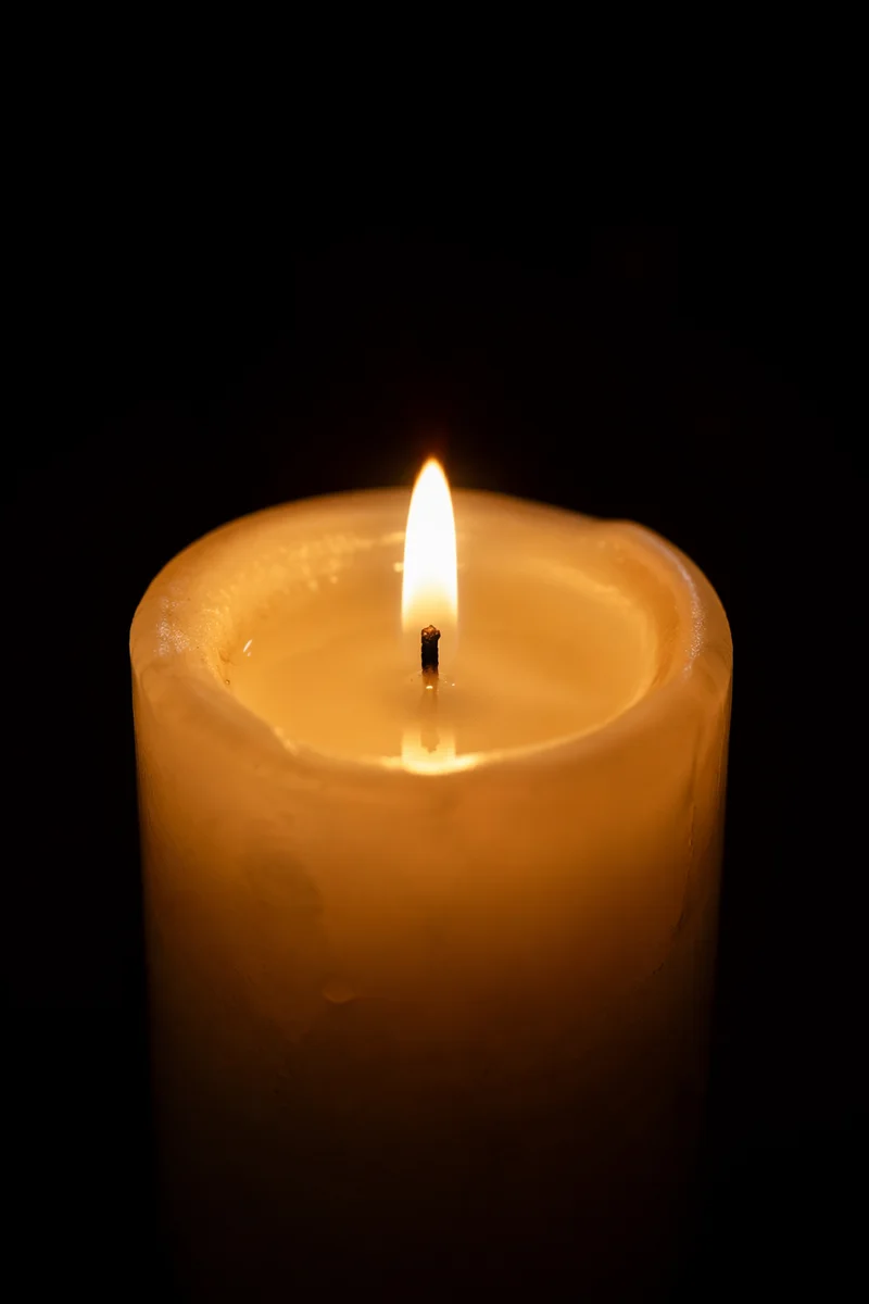 Burning Candle of Quiet Faith