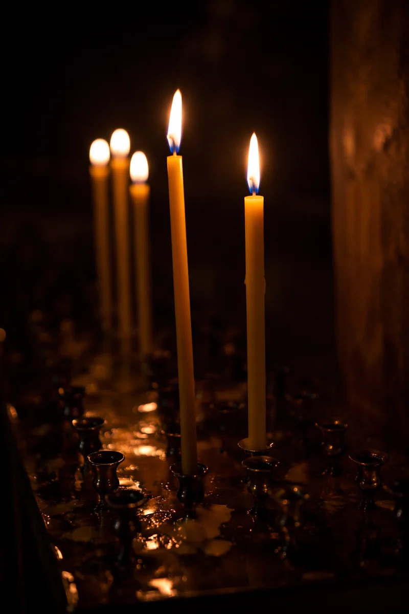 Burning Beeswax Candles in Quiet Faith