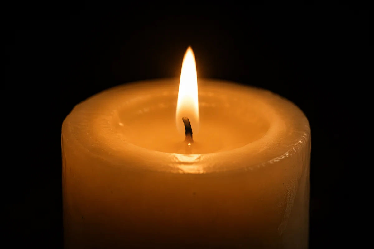 Burning Candle for Quiet Faith Reflection