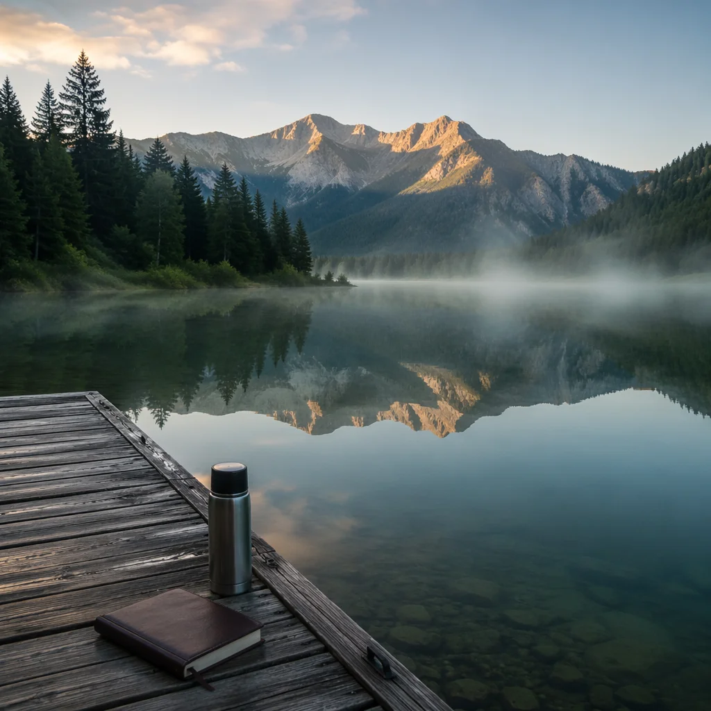 Calm Alpine Lake Morning Devotion