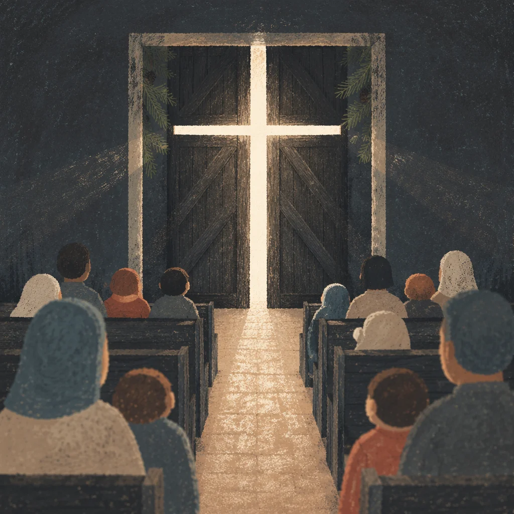 Evergreen Chapel Cross of Morning Light
