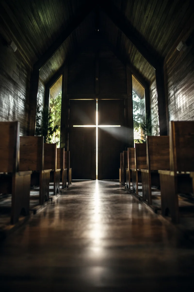 Rustic Chapel Cross of Morning Light