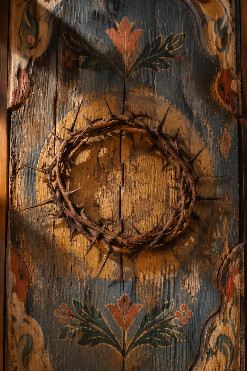 Crown of Thorns on Aged Wood