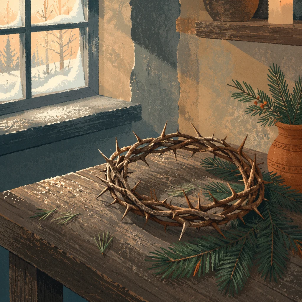 Crown of Thorns with Evergreen Hope