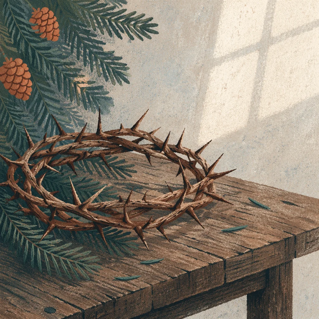Crown of Thorns with Evergreen Hope