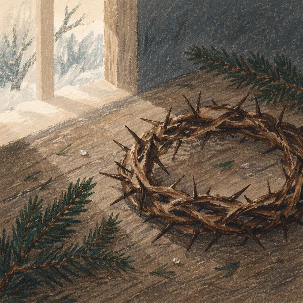 Crown of Thorns with Evergreen Sprigs