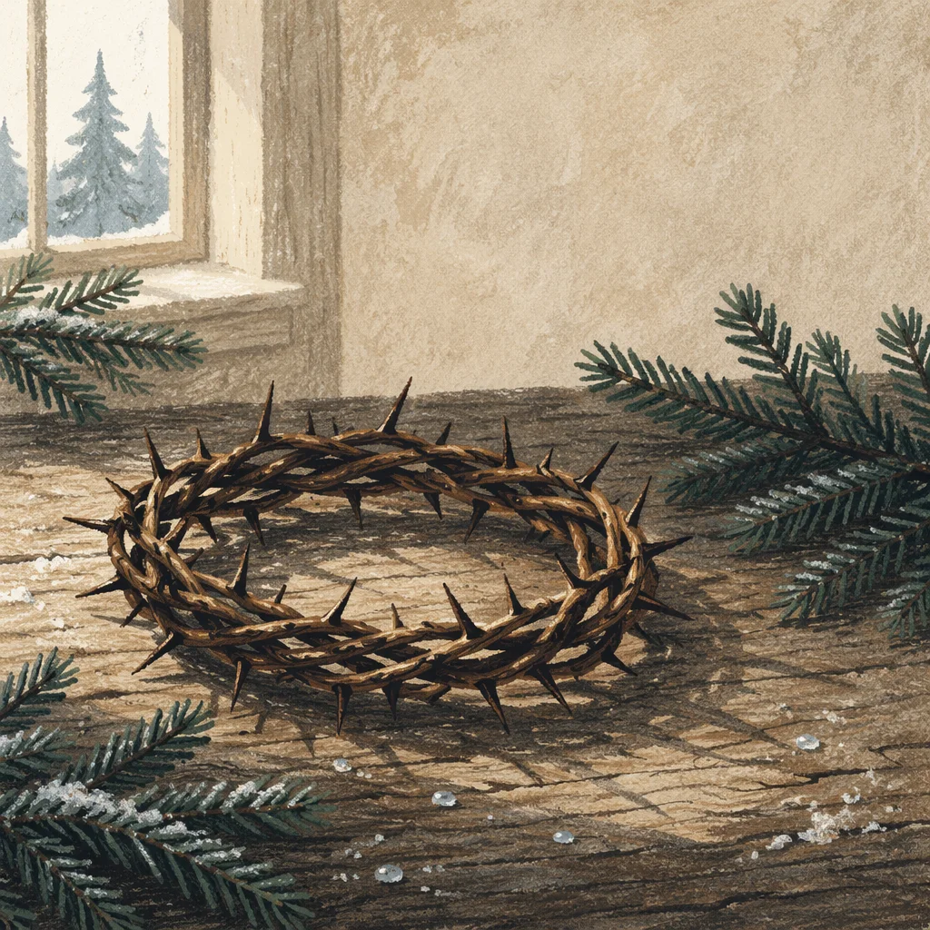 Crown of Thorns with Evergreen Sprigs