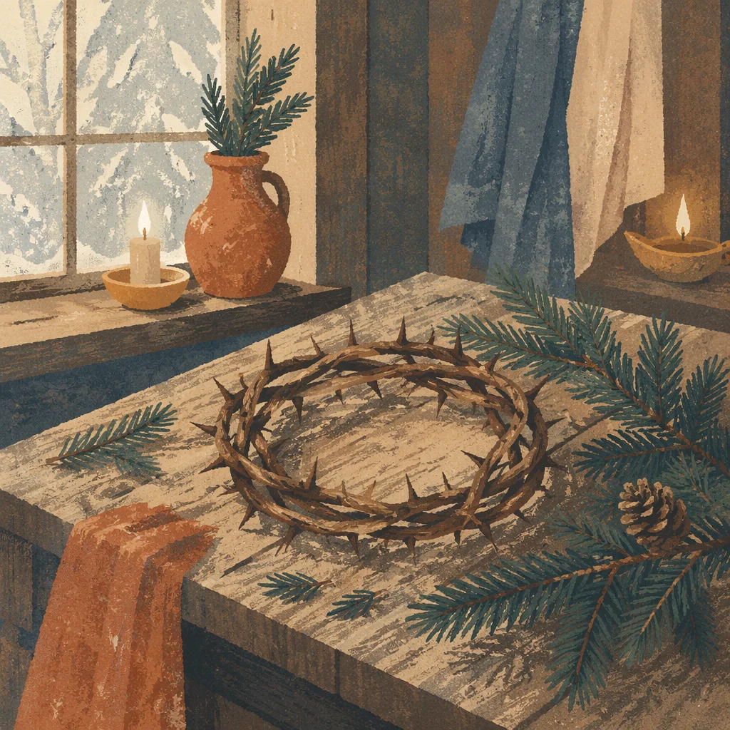 Crown of Thorns with Evergreen Hope