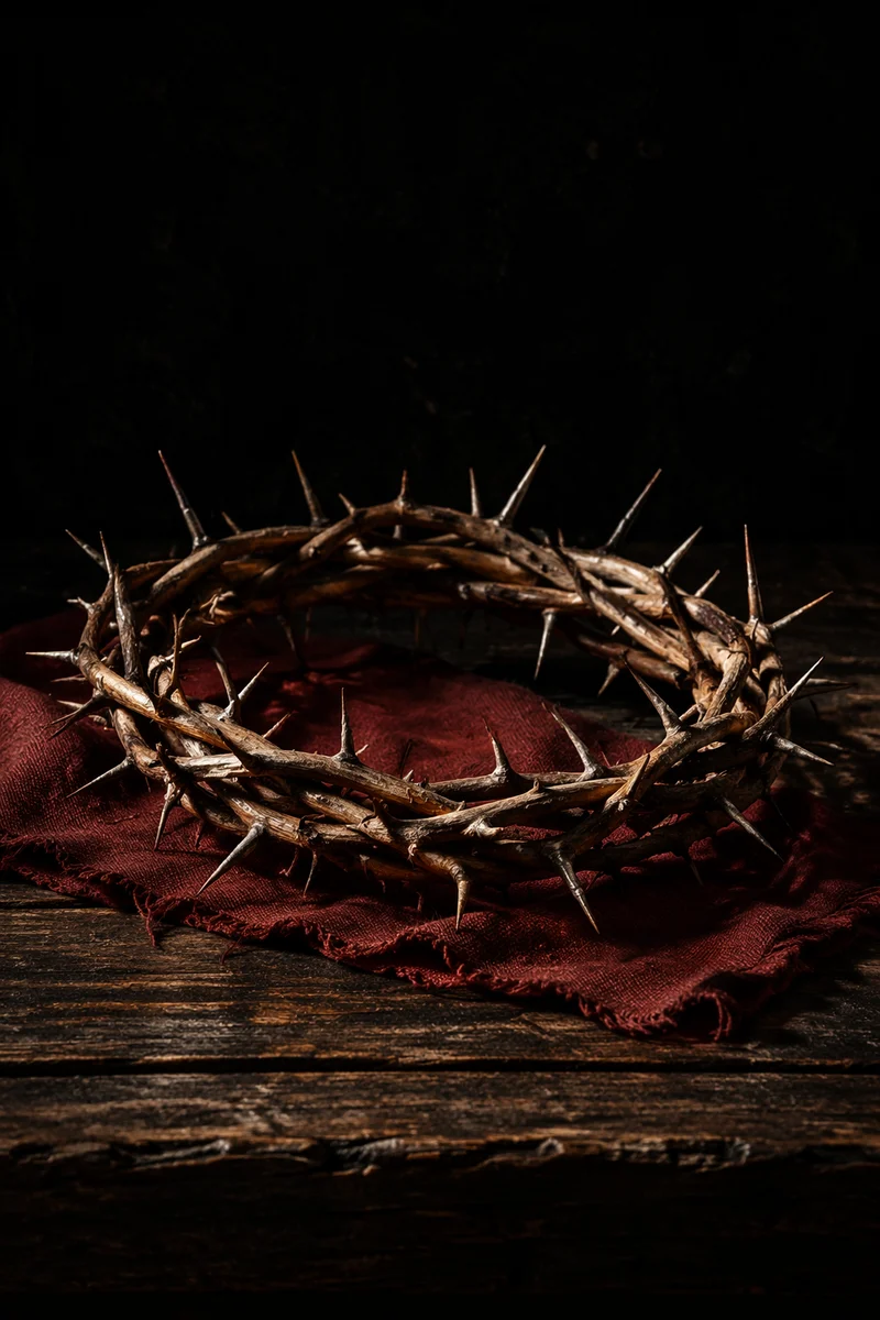 Crown of Thorns on Weathered Wood