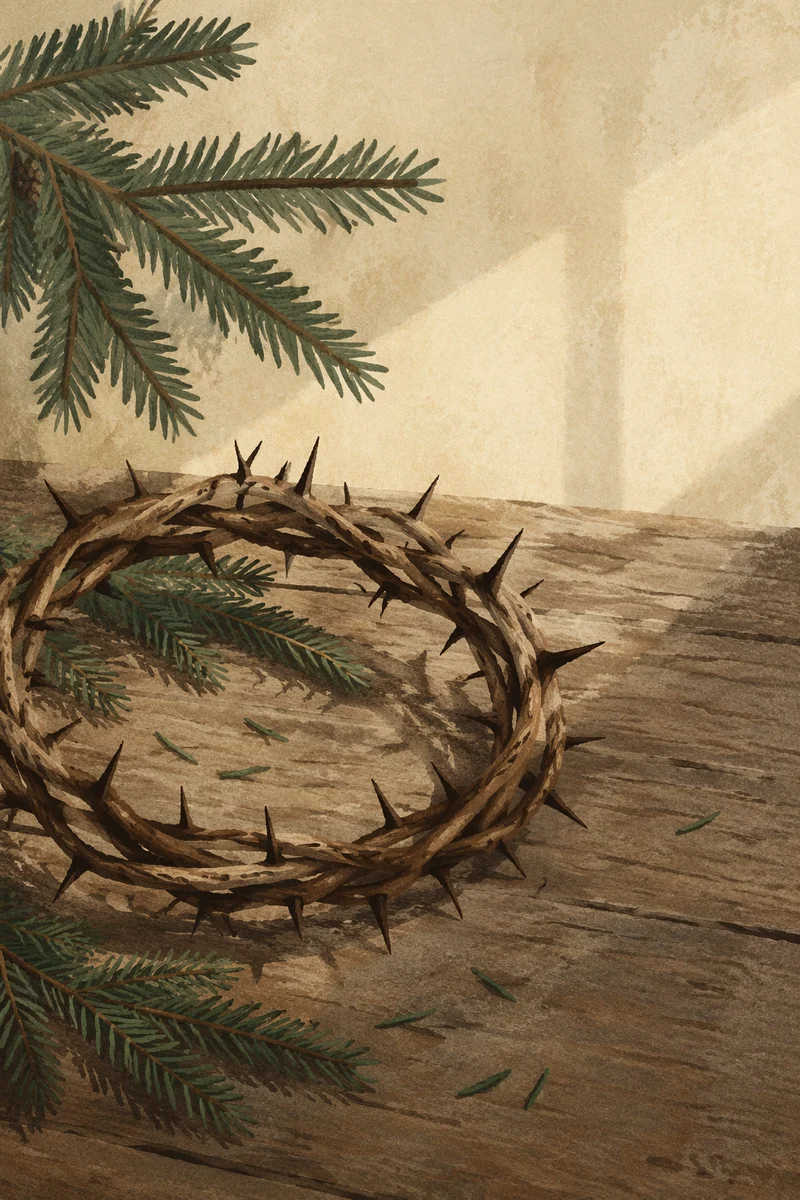 Crown of Thorns with Evergreen Hope