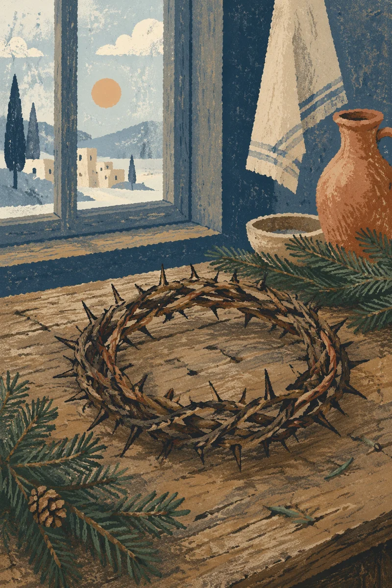 Crown of Thorns with Evergreen Hope