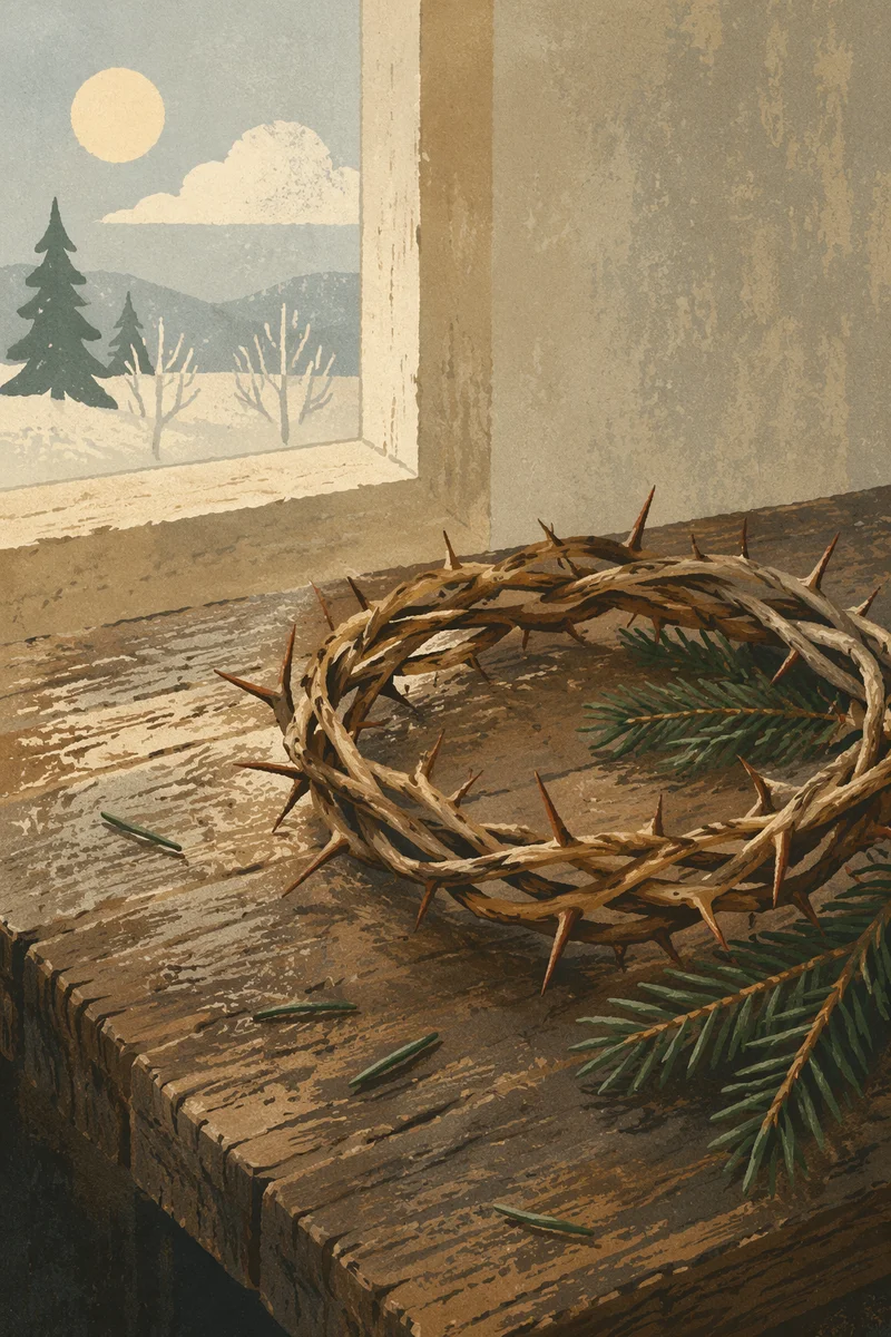 Crown of Thorns with Evergreen Hope