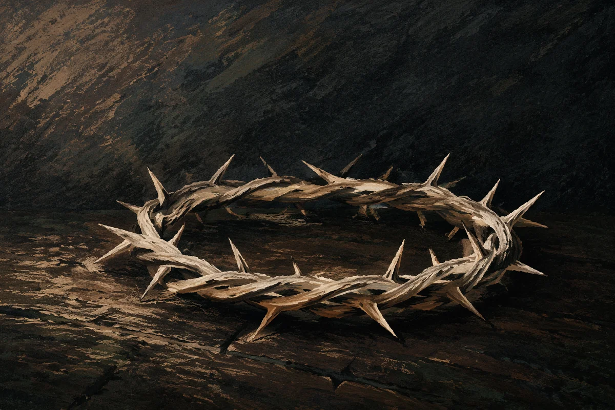 Crown of Thorns on Weathered Wood