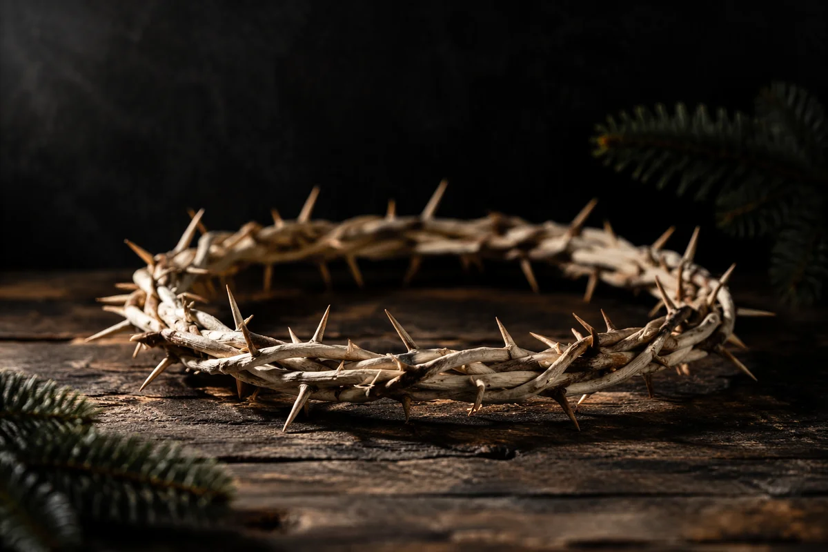 Crown of Thorns on Weathered Wood