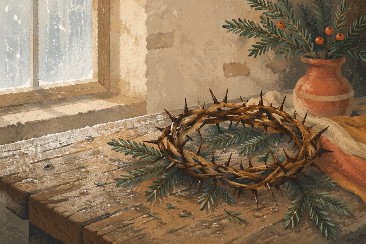Crown of Thorns with Evergreen Hope