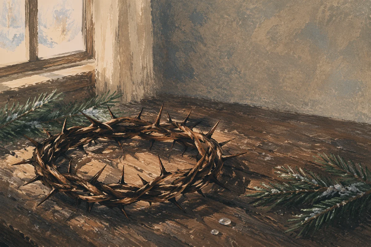 Crown of Thorns with Evergreen Sprigs