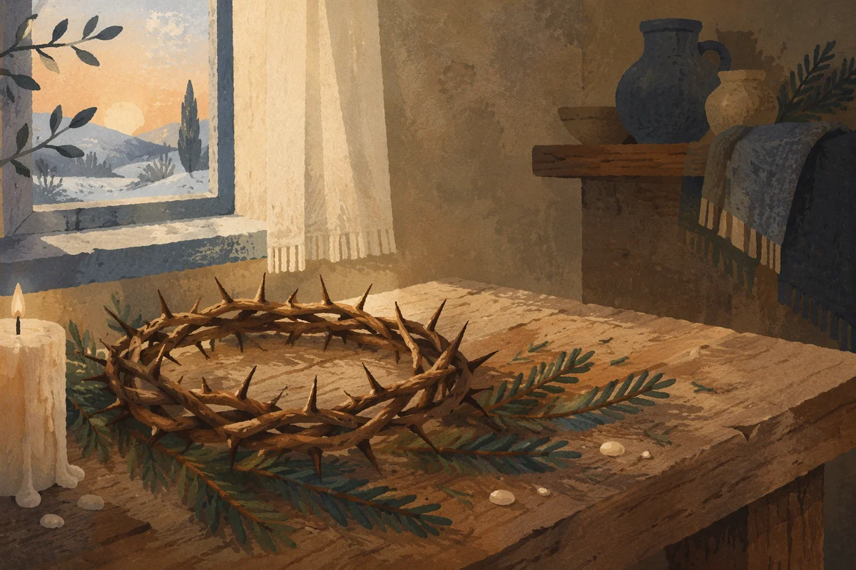 Crown of Thorns with Evergreen Hope