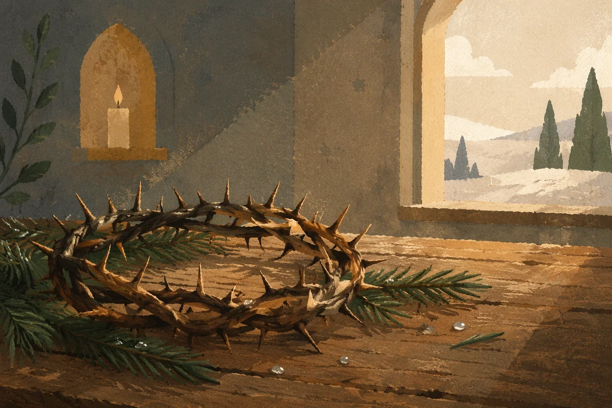 Crown of Thorns with Evergreen Hope