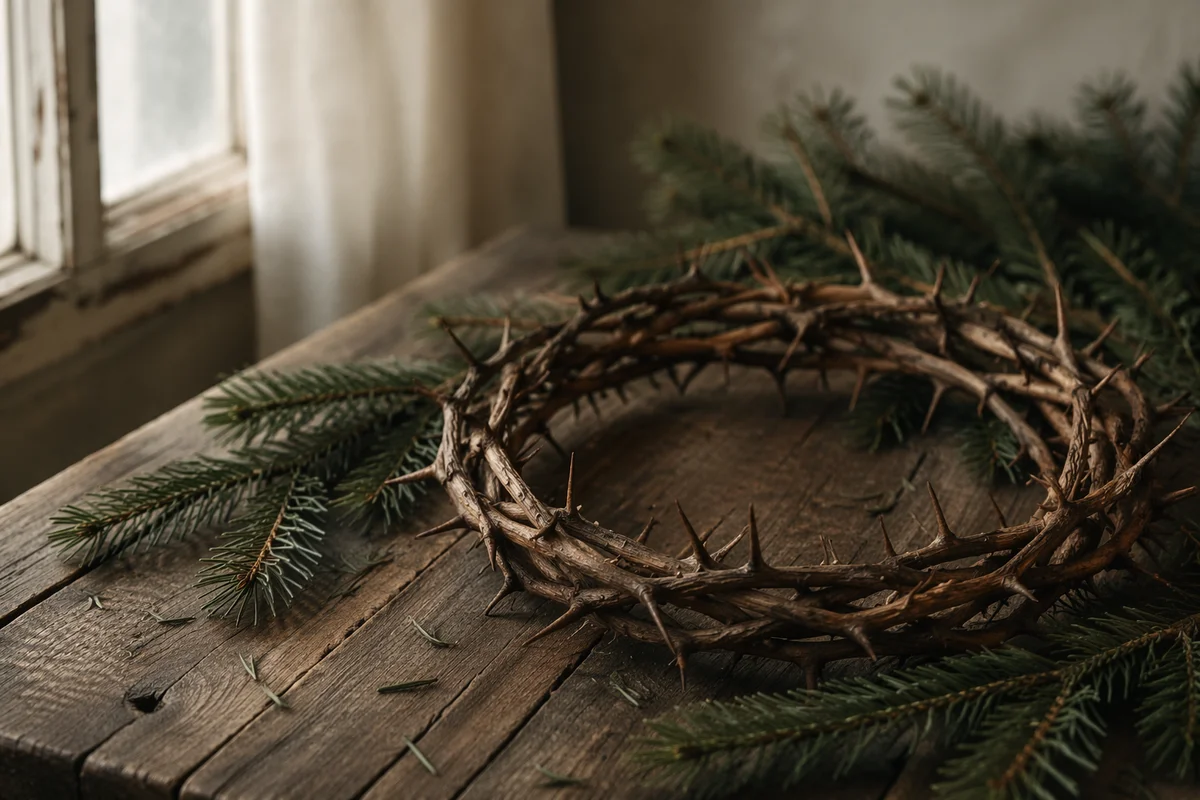 Crown of Thorns with Evergreen Hope