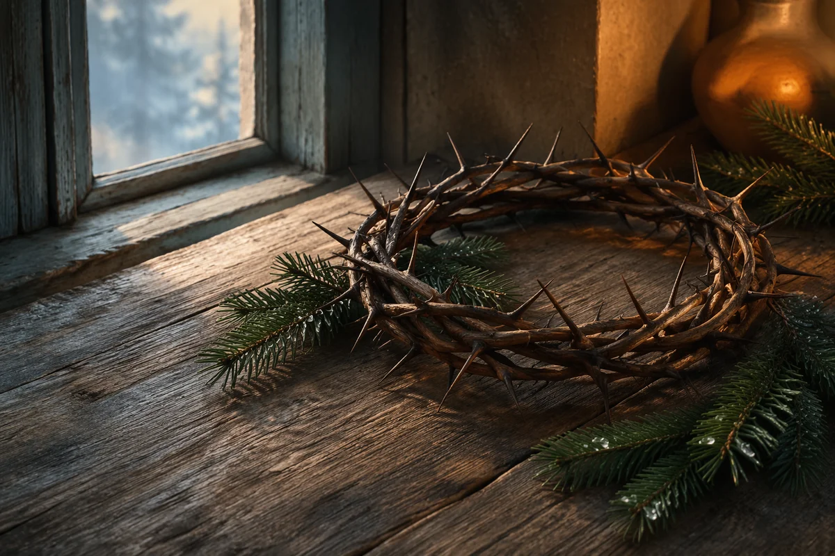 Crown of Thorns with Evergreen Hope