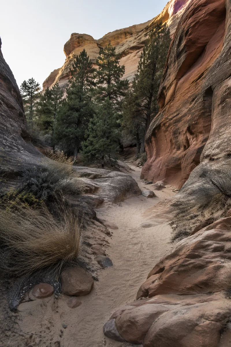 Desert Canyon Path to Evergreen Junipers