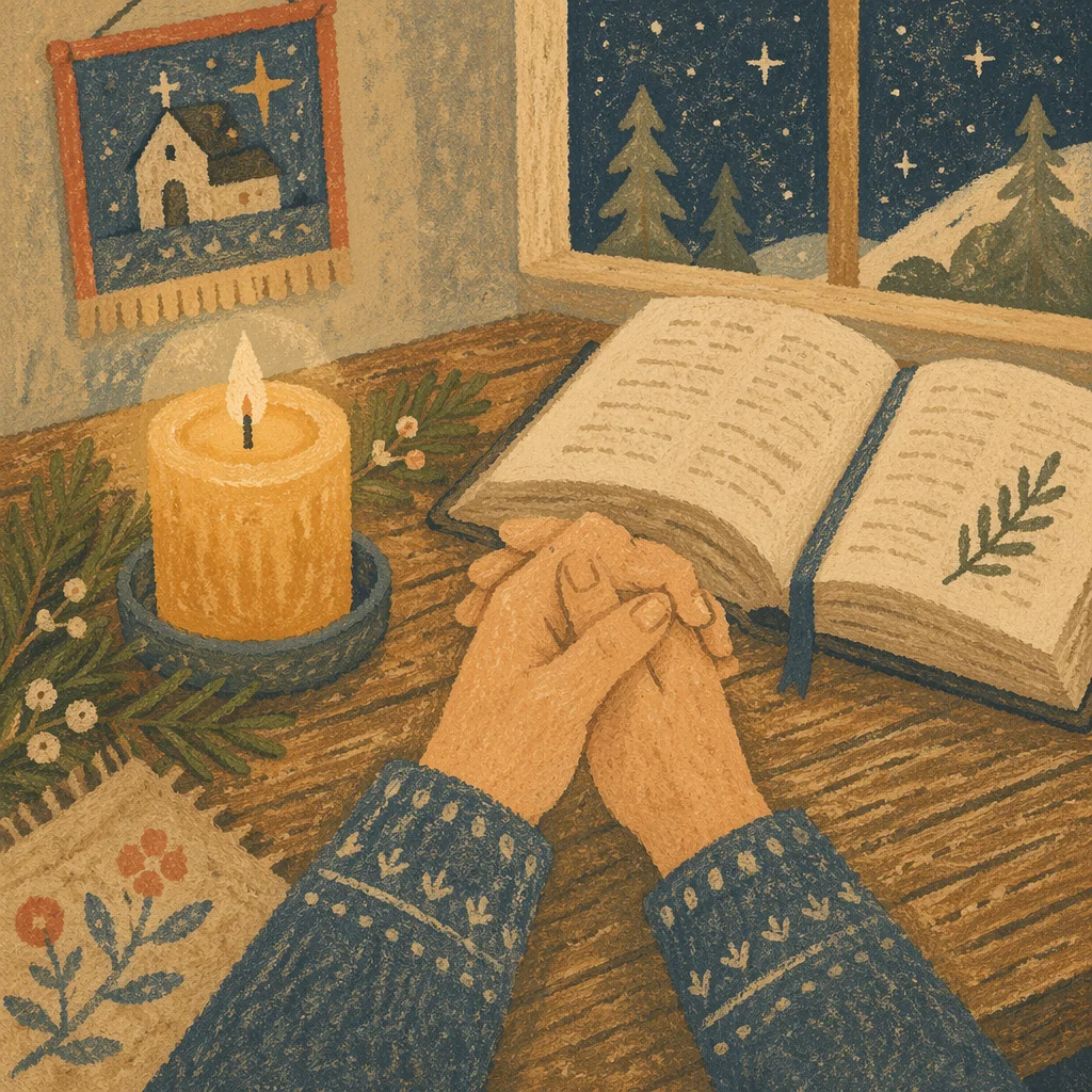 Prayer Hands by Evergreen Candlelight