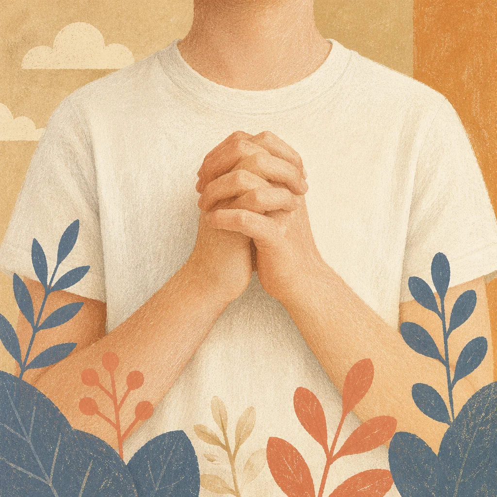 Praying Hands in Soft Morning Light