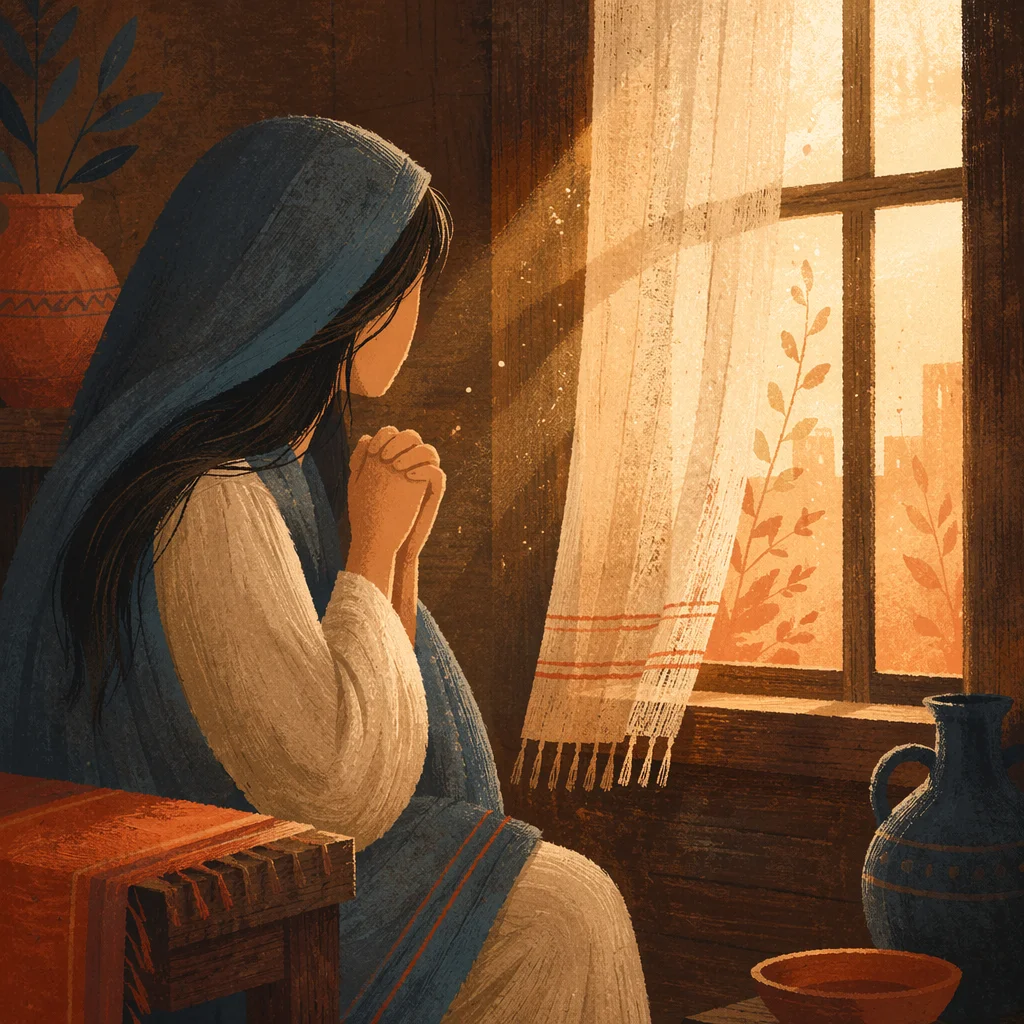 Quiet Prayer by a Sunlit Window