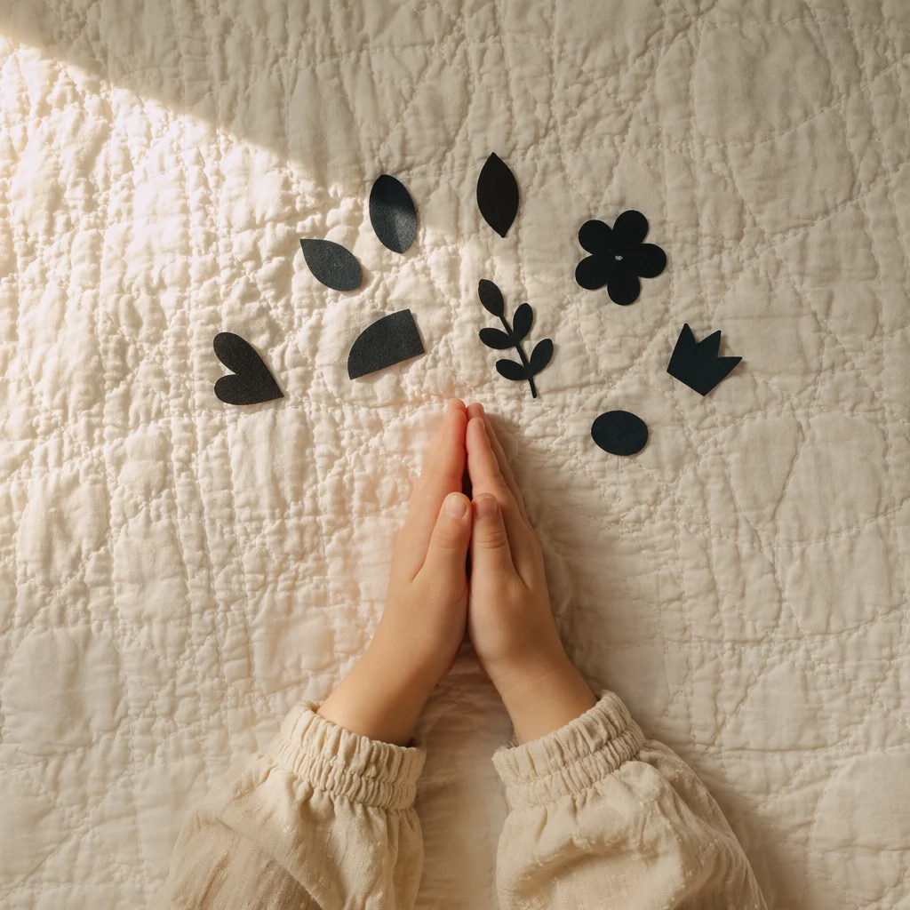 Child Hands Praying in Soft Light