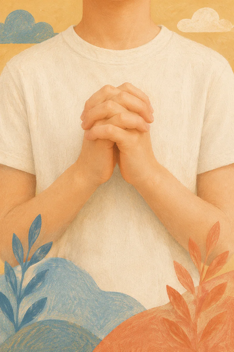 Praying Hands in Soft Daylight