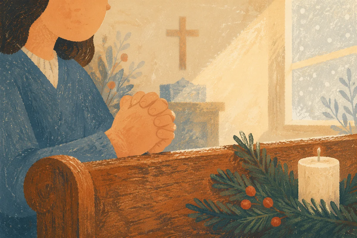 Praying Hands by Evergreen Candlelight