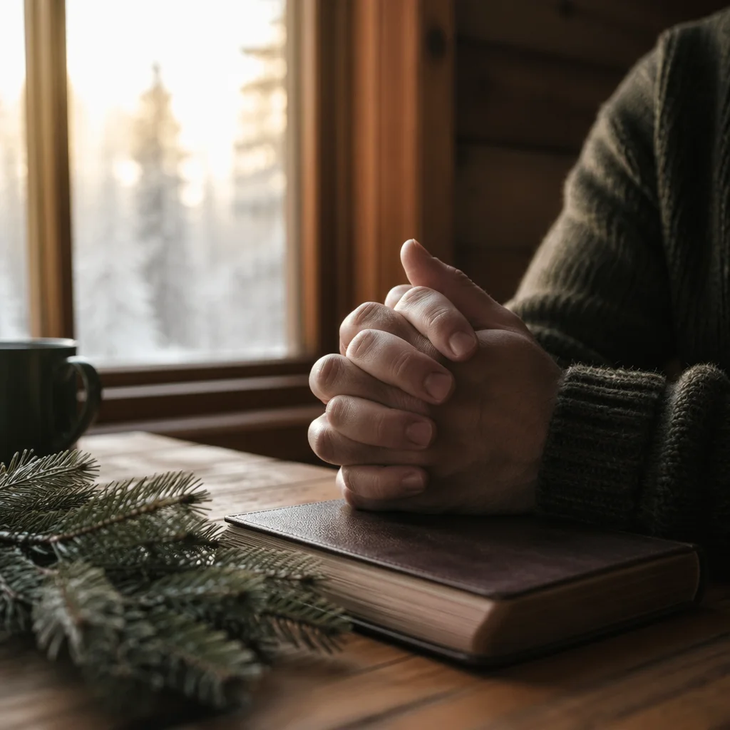 Praying Hands by Evergreen in Morning Light