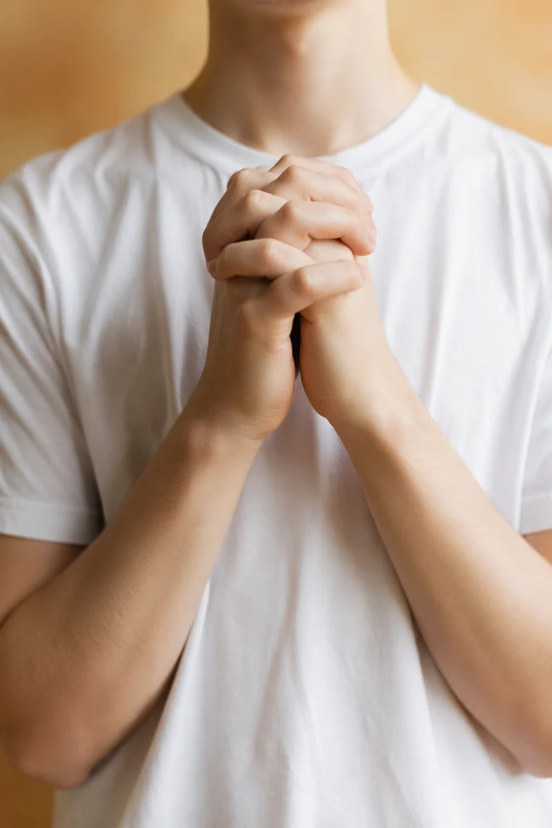 Praying Hands in Soft Daylight
