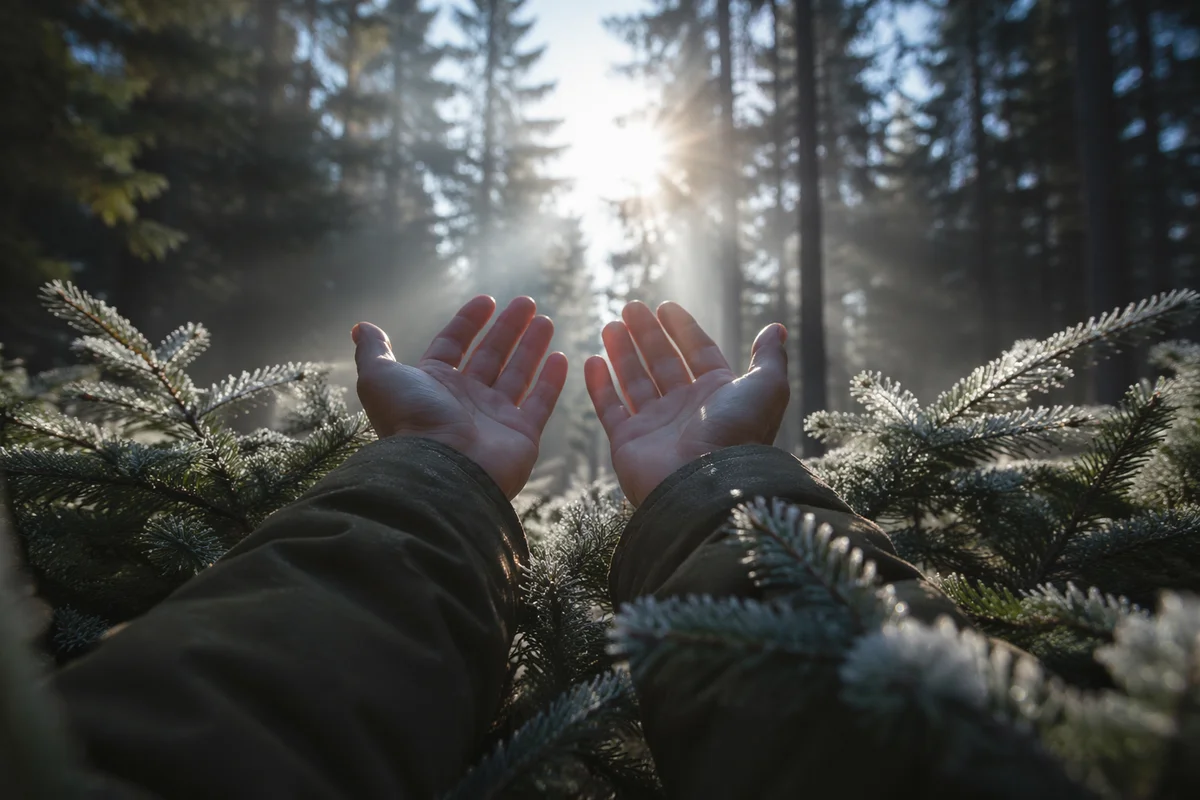 Open Hands Reaching Toward Morning Light