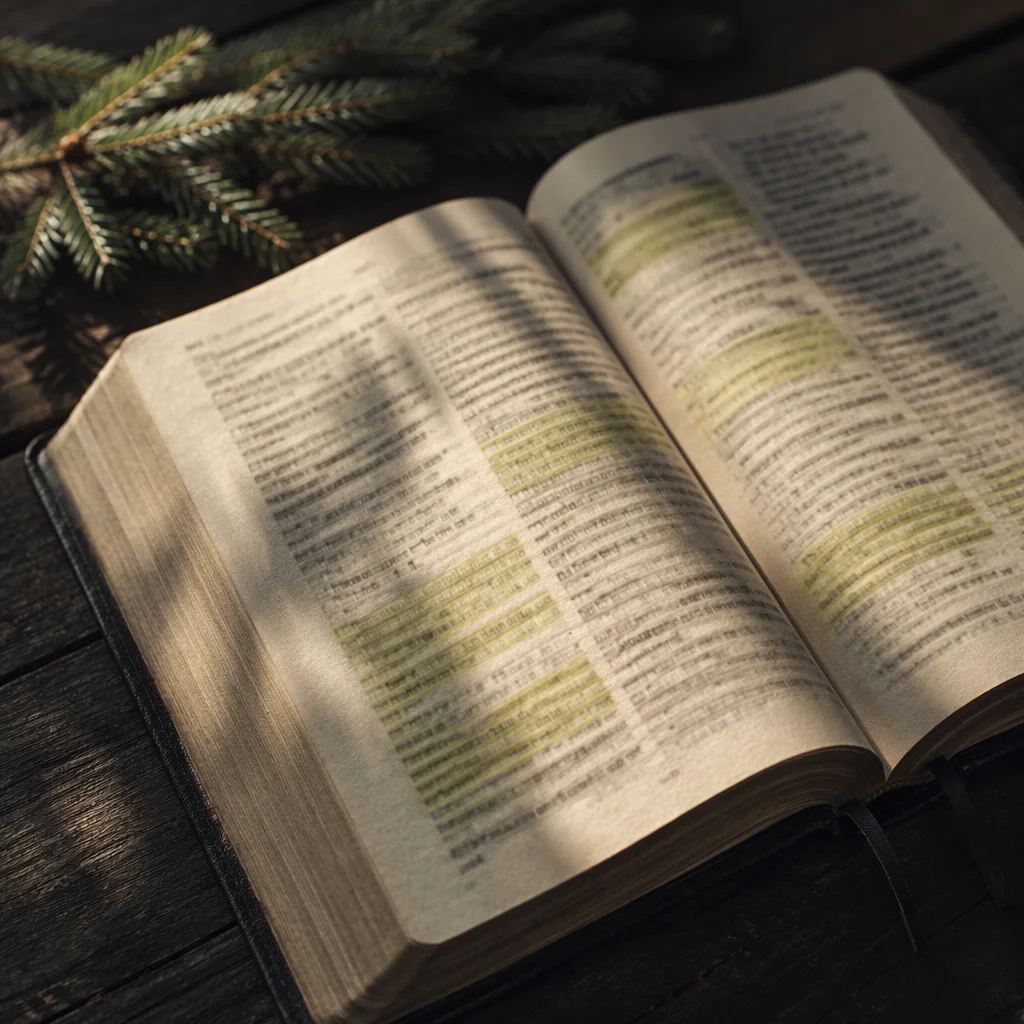 Evergreen Highlighted Bible Study Close-Up