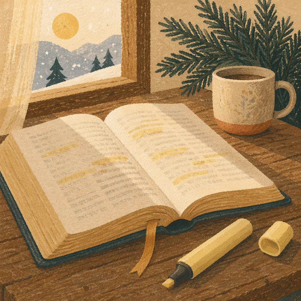 Highlighted Bible Passages for Quiet Winter Devotion