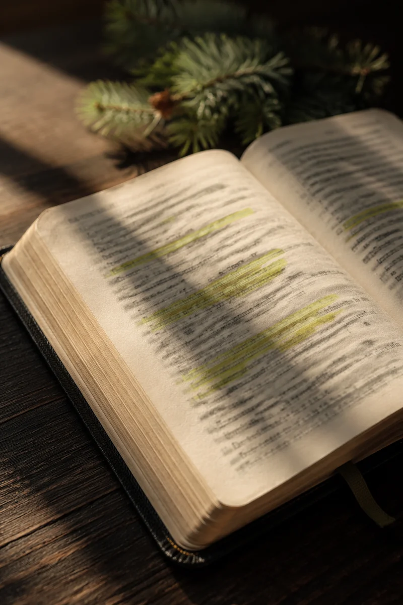 Evergreen Highlighted Bible Study Close-Up